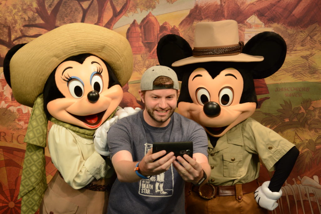Mickey and Minnie with Dustin at Disney's Animal Kingdom