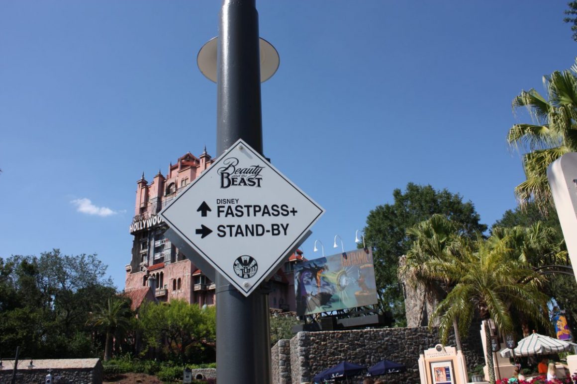 Beauty and the Beast Fastpass Sign